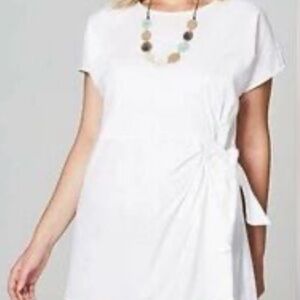 J.Jill x Christian Siriano White Tie-Side Tunic Dress Medium